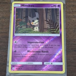 Pokemon Mimikyu #96 Sun & Moon - Cosmic Eclipse Reverse Holo 96/236 Card
